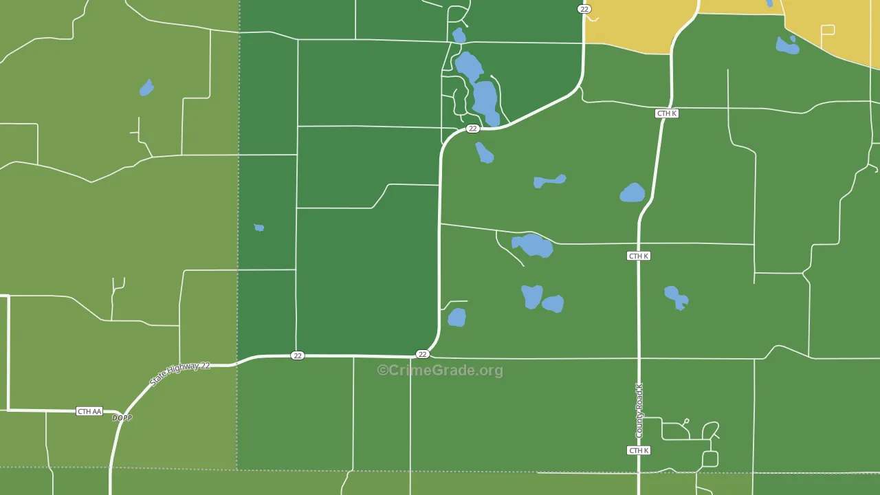 Rural, WI Map of Drug-Related Crime Rates