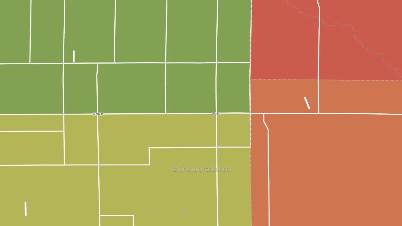 Rush, CO Map of Drug-Related Crime Rates