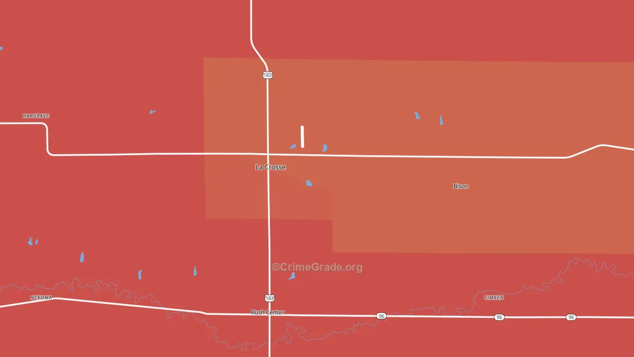 Rush County, KS Map of Drug-Related Crime Rates