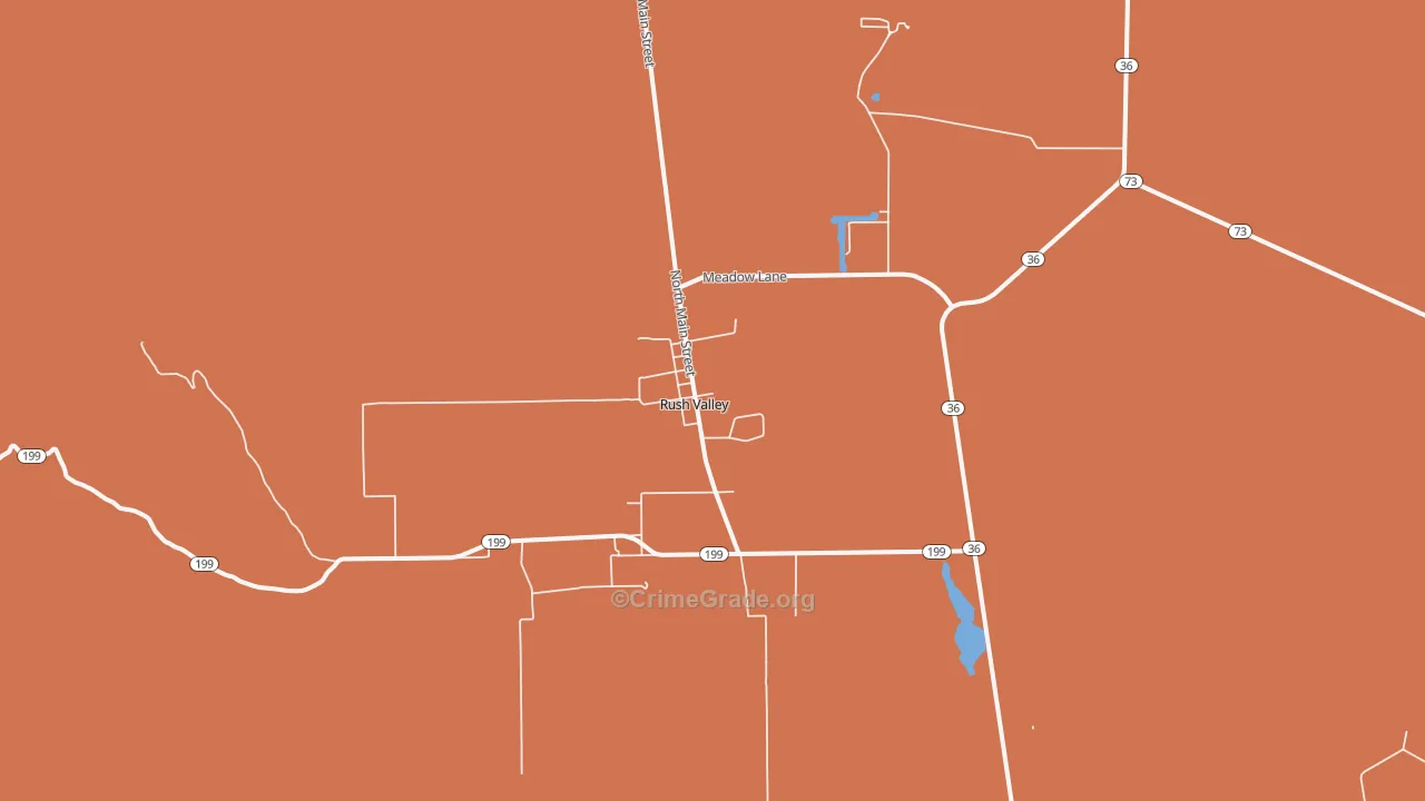 Rush Valley, UT Map of Drug-Related Crime Rates