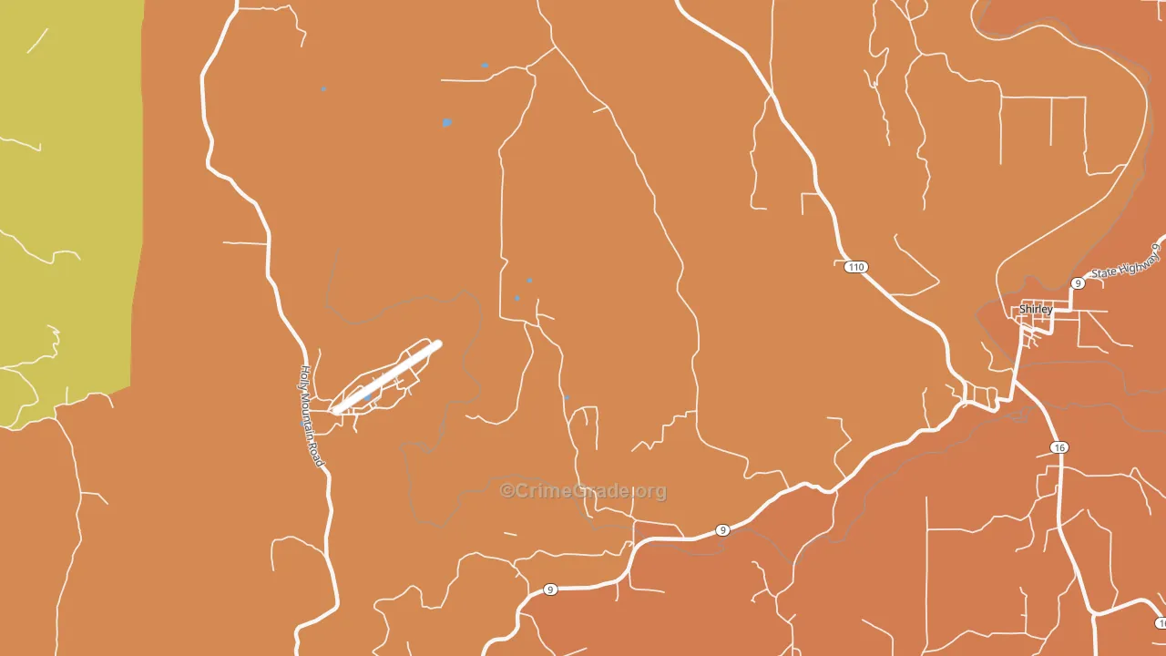 Rushing, AR Map of Drug-Related Crime Rates