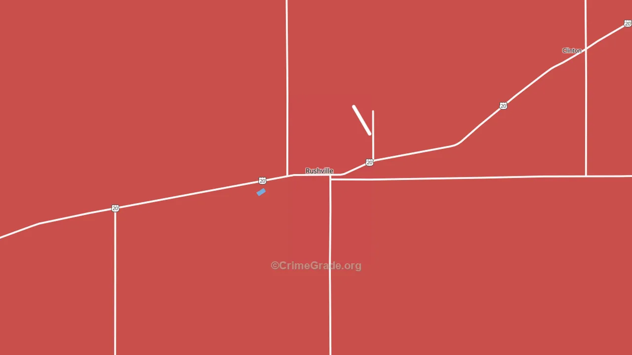 Rushville, NE Map of Drug-Related Crime Rates