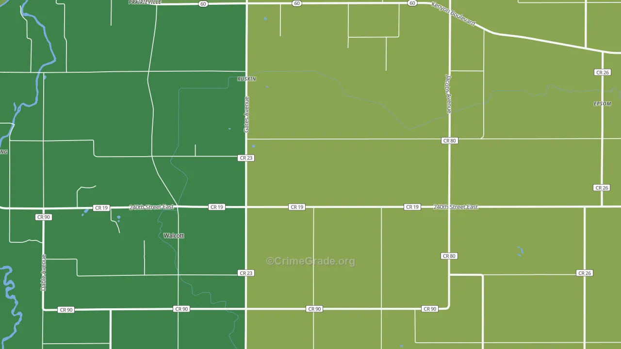 Ruskin, MN Map of Drug-Related Crime Rates