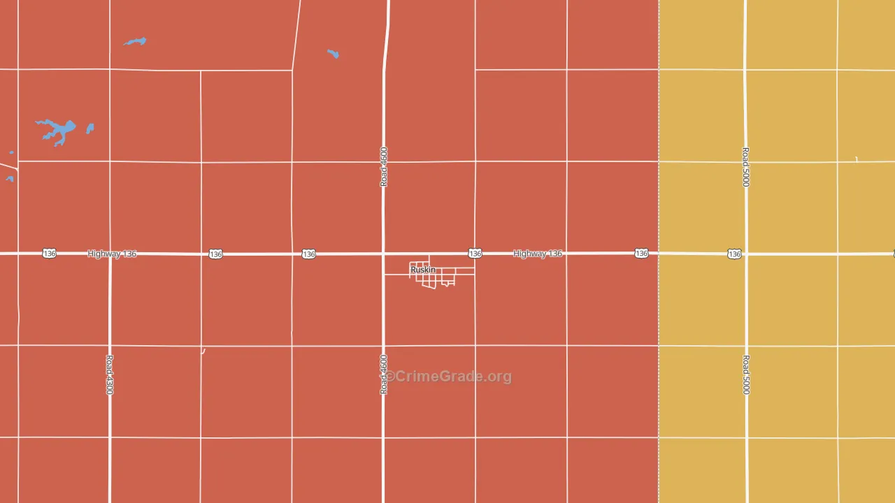 Ruskin, NE Map of Drug-Related Crime Rates