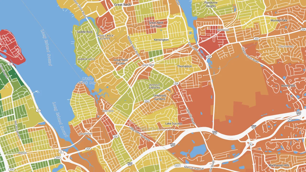 Russell Gardens, NY Map of Drug-Related Crime Rates