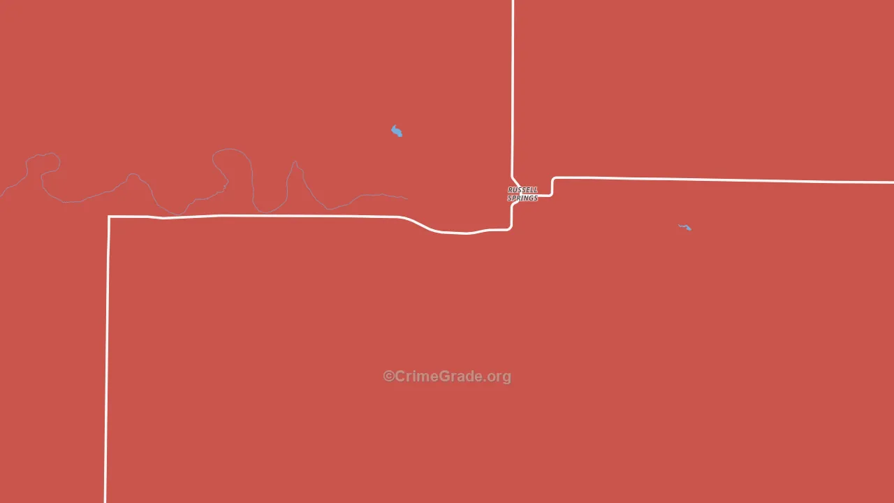 Russell Springs, KS Map of Drug-Related Crime Rates
