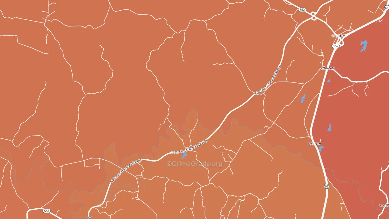 Russum, MS Map of Drug-Related Crime Rates