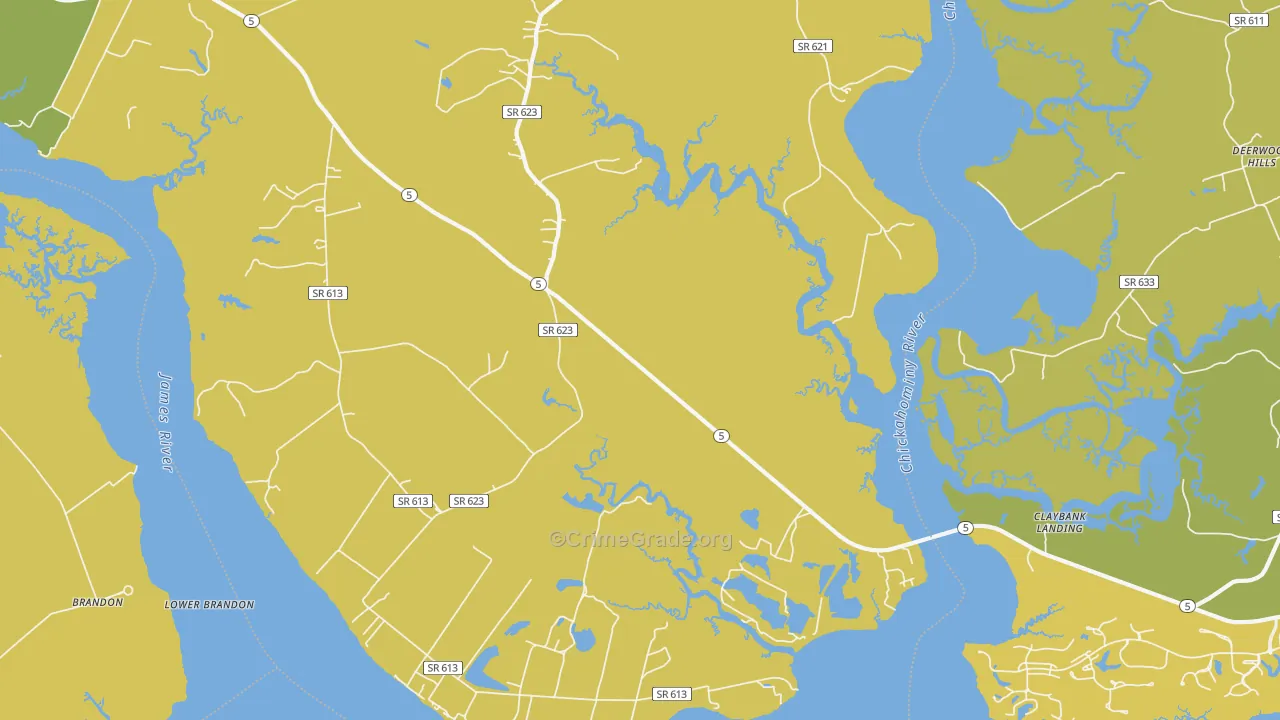 Rustic, VA Map of Drug-Related Crime Rates