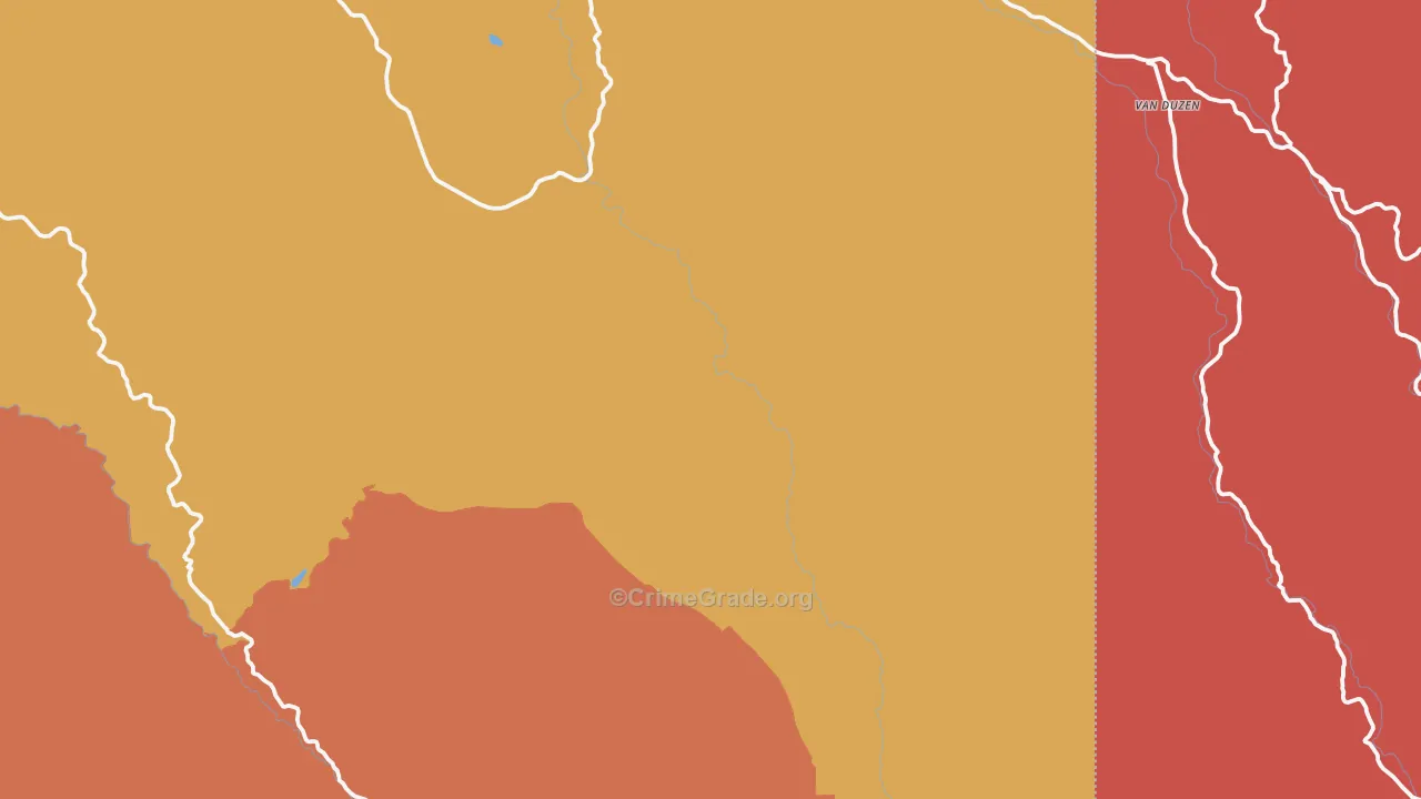 Ruth, CA Map of Drug-Related Crime Rates