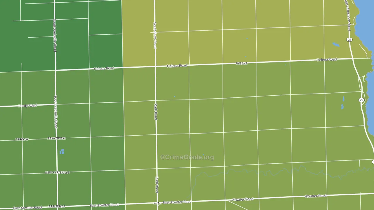Ruth, MI Map of Drug-Related Crime Rates