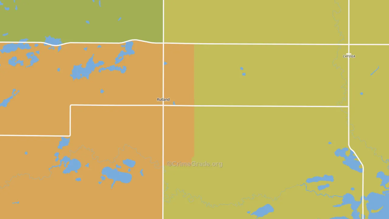 Rutland, ND Map of Drug-Related Crime Rates
