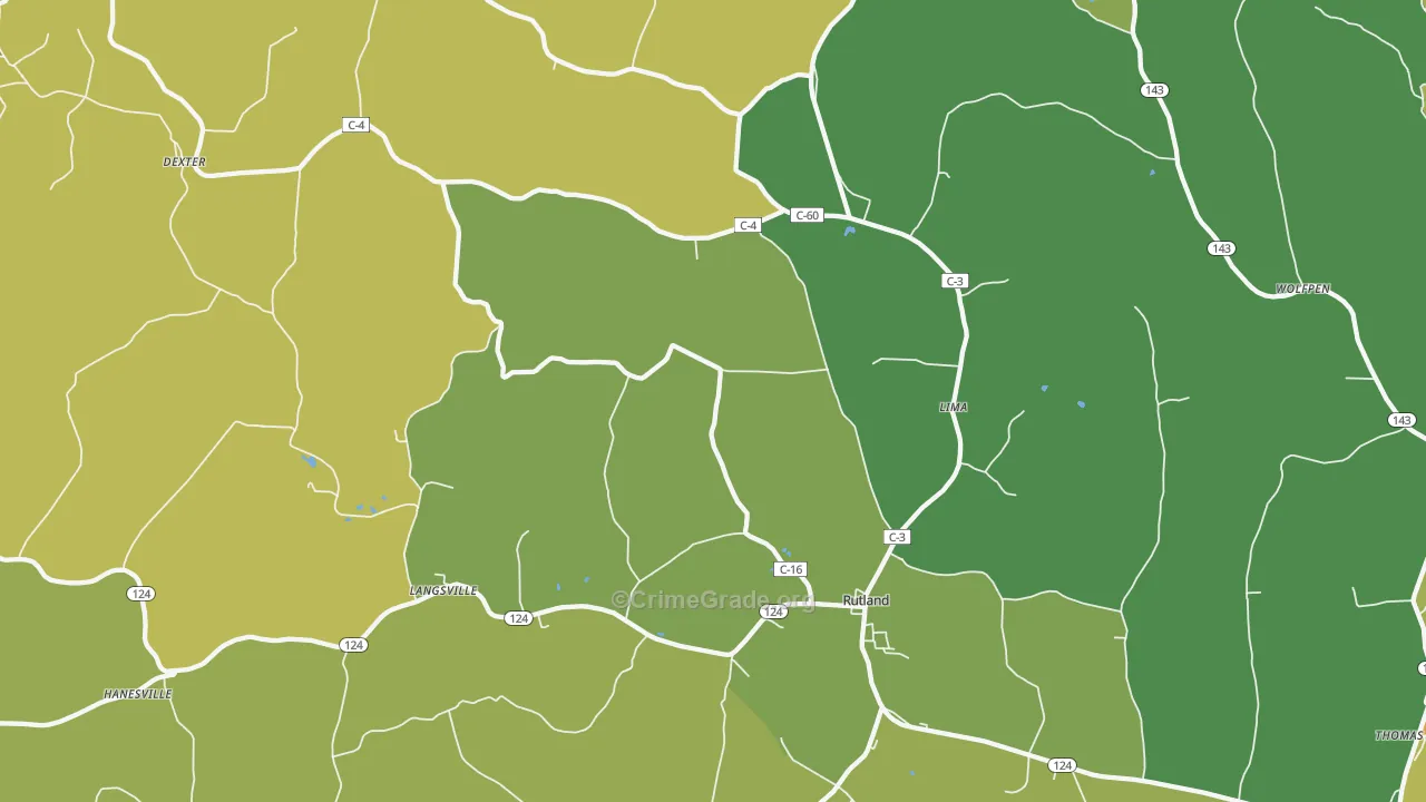 Rutland, OH Map of Drug-Related Crime Rates