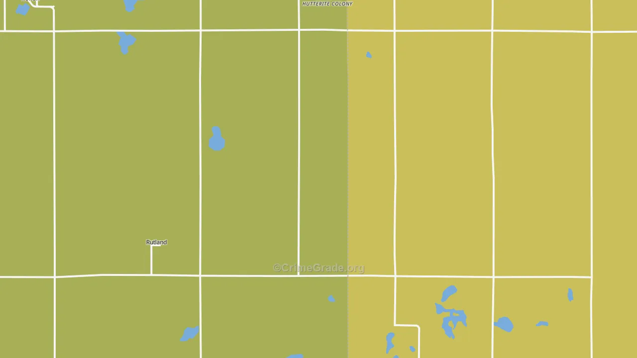 Rutland, SD Map of Drug-Related Crime Rates