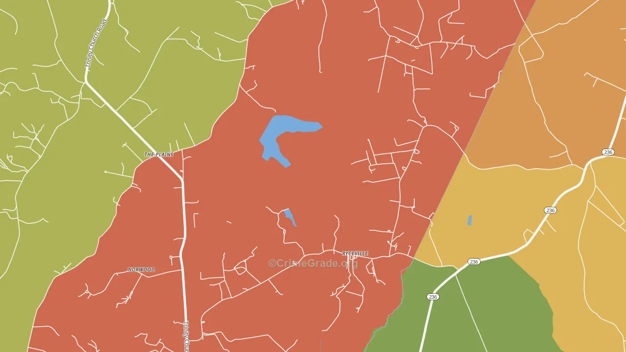 Ryceville, MD Map of Drug-Related Crime Rates