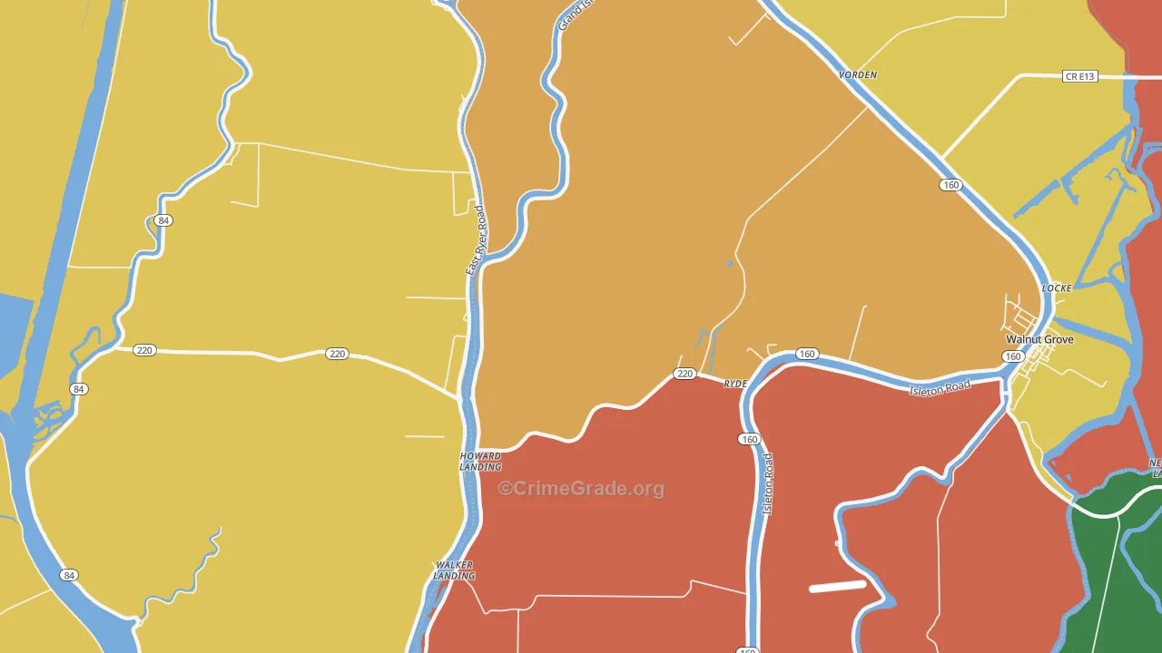Ryde, CA Map of Drug-Related Crime Rates