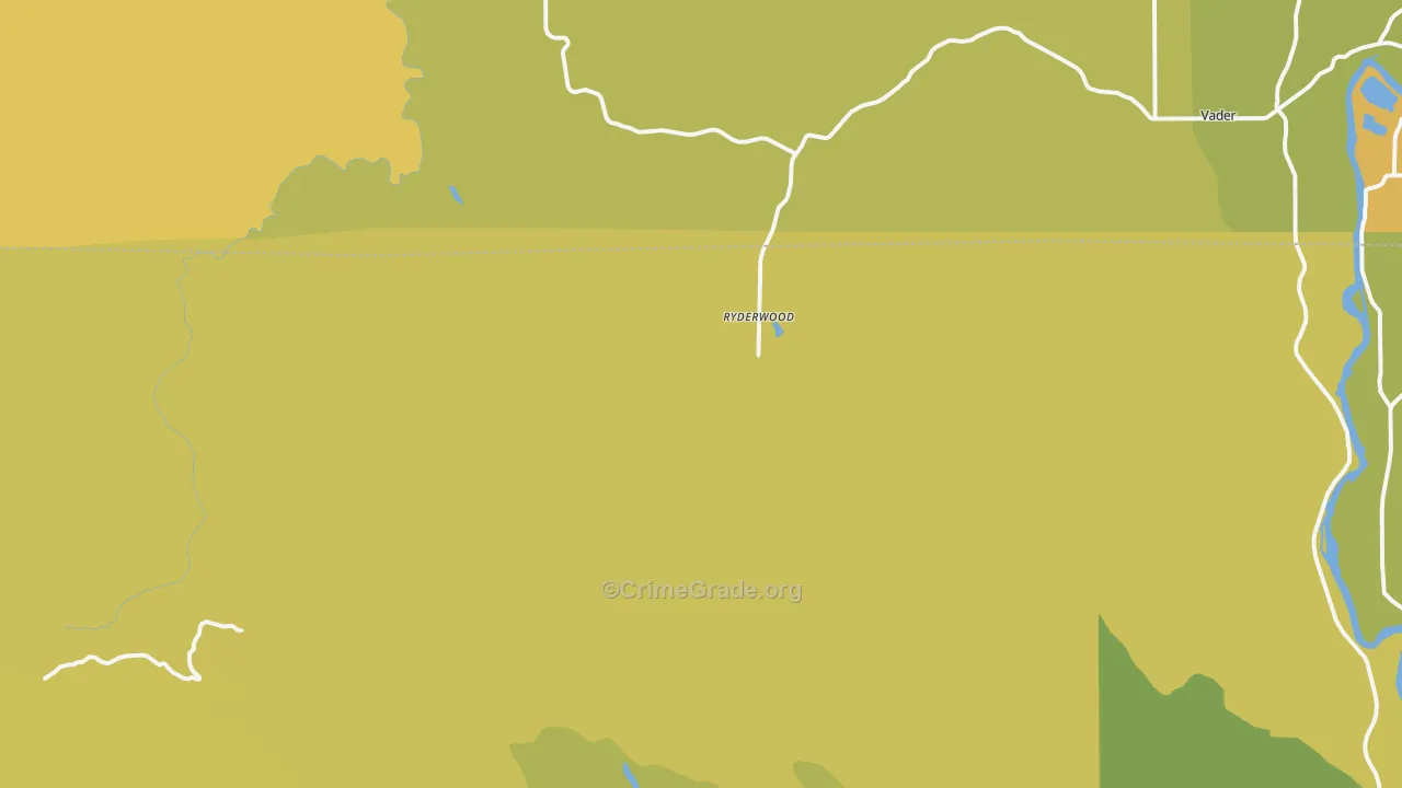 Ryderwood, WA Map of Drug-Related Crime Rates