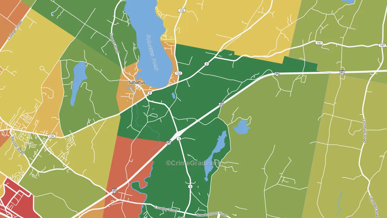 Sabattus, ME Map of Drug-Related Crime Rates