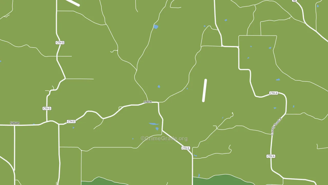 Sabin, WI Map of Drug-Related Crime Rates