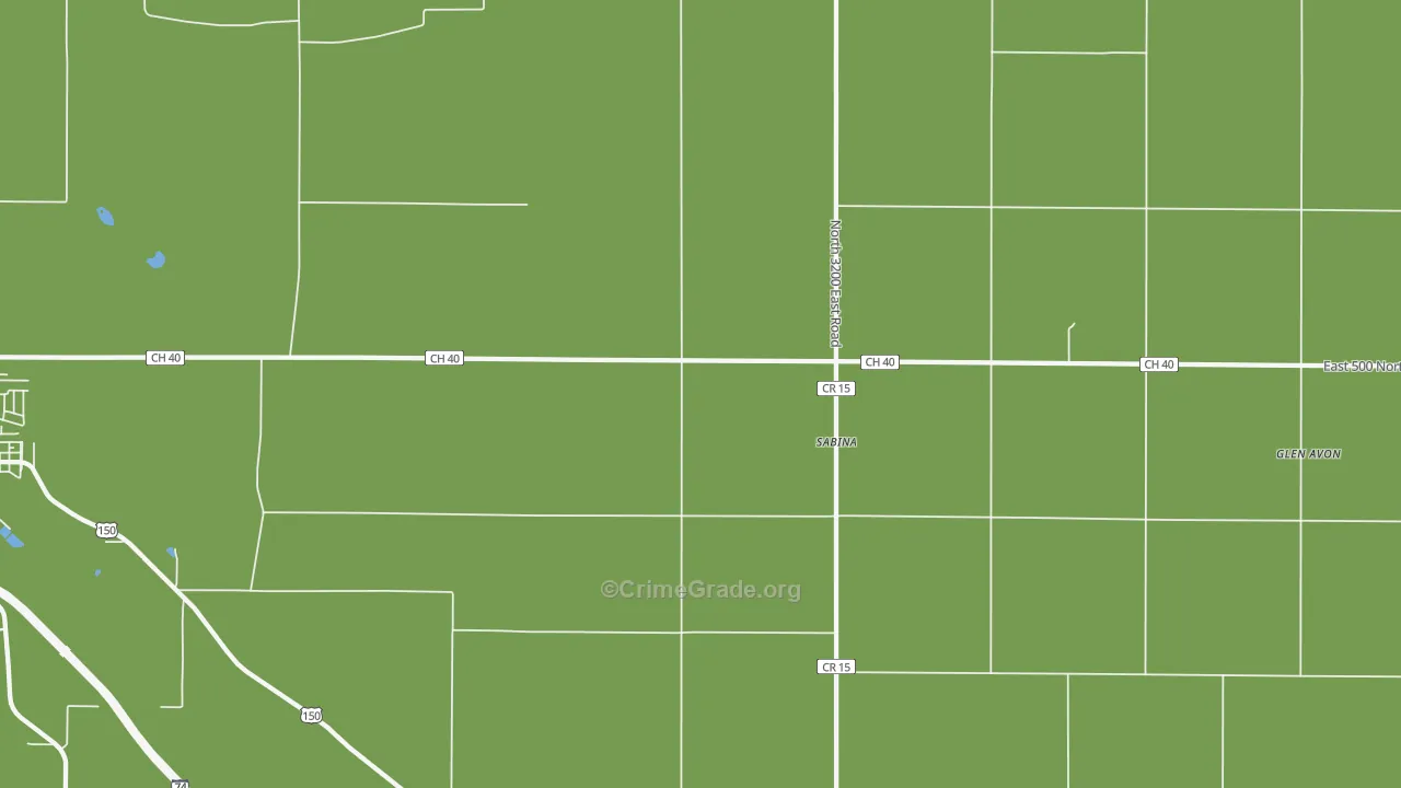Sabina, IL Map of Drug-Related Crime Rates