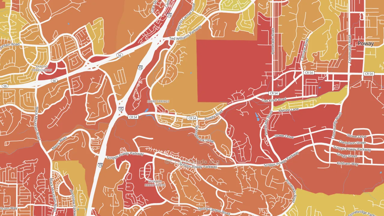 Sabre Springs, San Diego, CA Map of Drug-Related Crime Rates