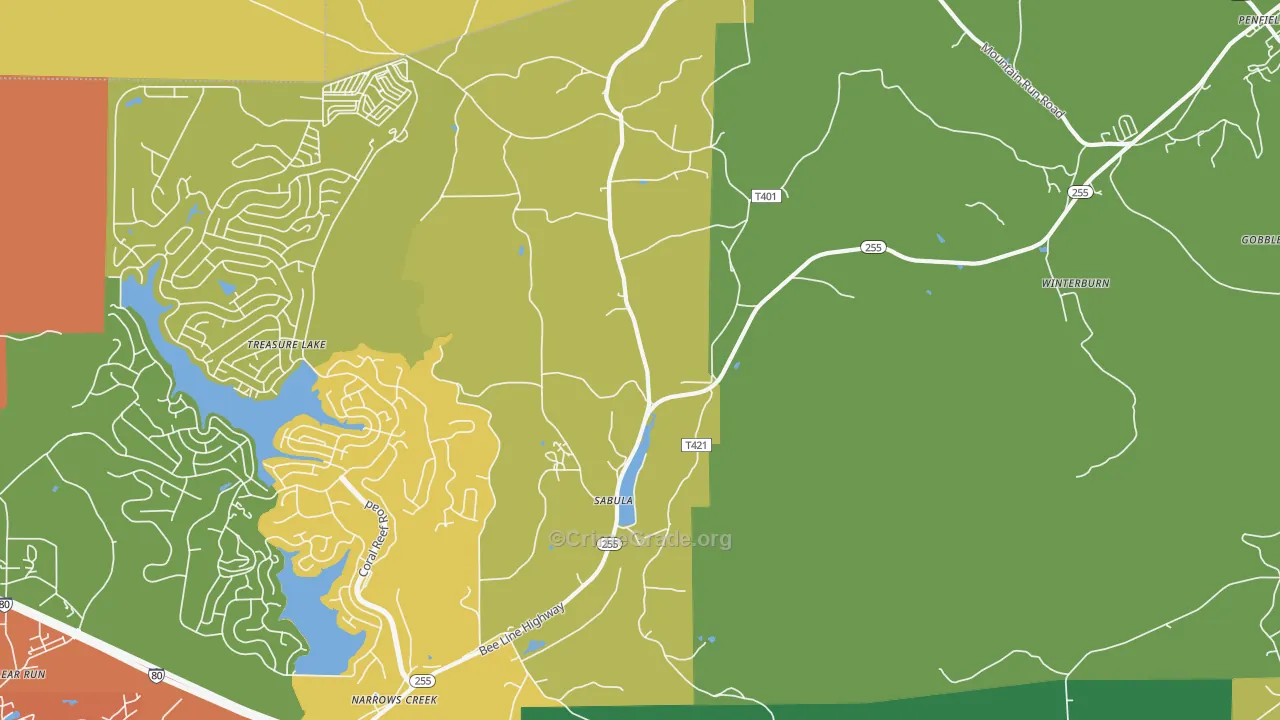 Sabula, PA Map of Drug-Related Crime Rates