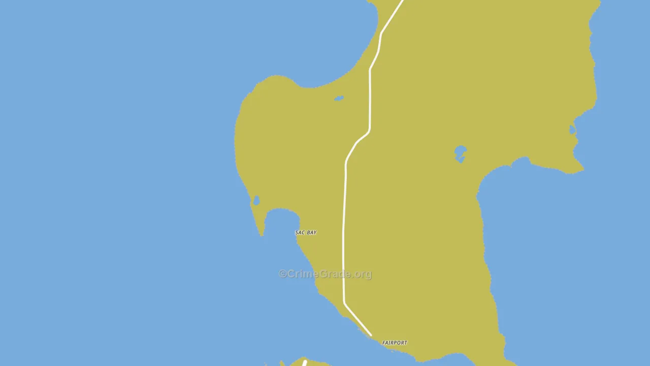 Sac Bay, MI Map of Drug-Related Crime Rates
