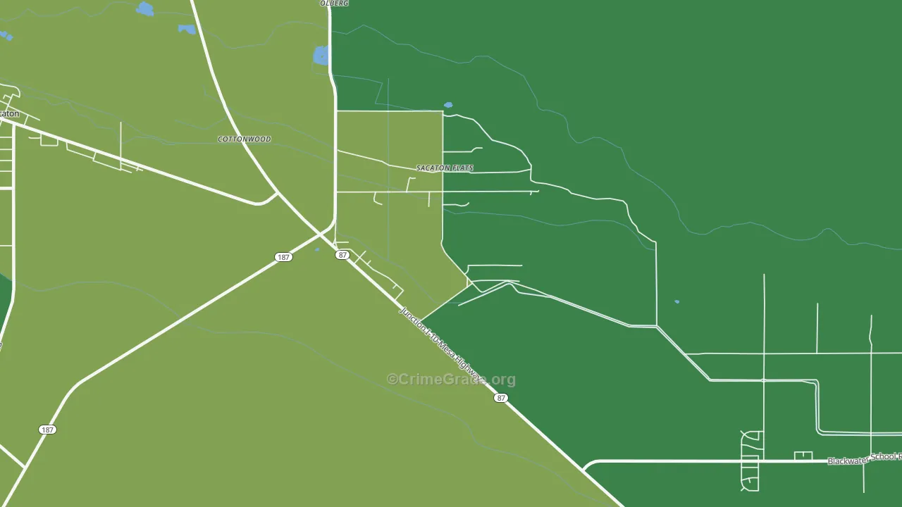 Sacaton Flats, AZ Map of Drug-Related Crime Rates