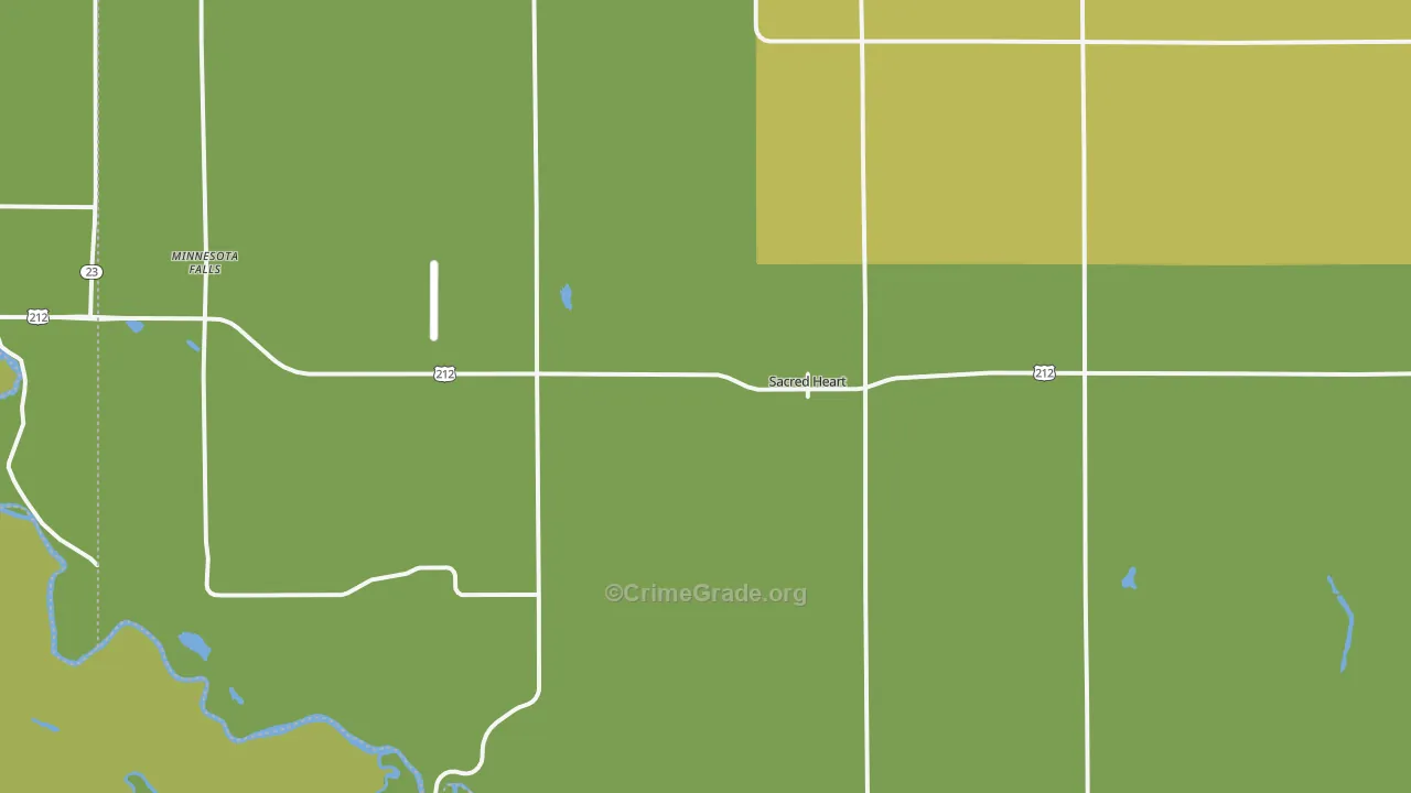 Sacred Heart, MN Map of Drug-Related Crime Rates