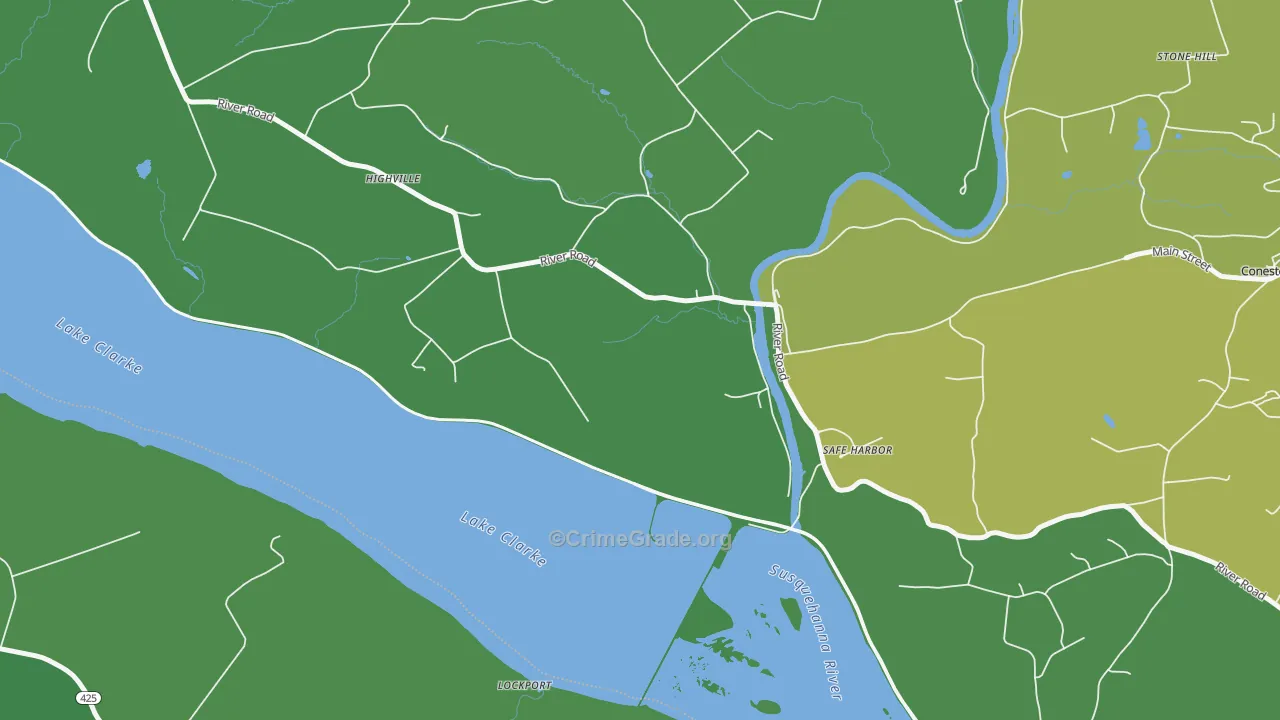 Safe Harbor, PA Map of Drug-Related Crime Rates