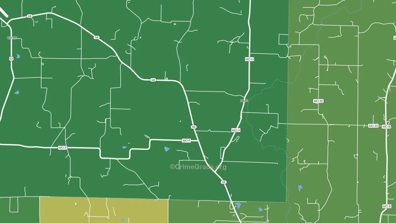Safe, MO Map of Drug-Related Crime Rates