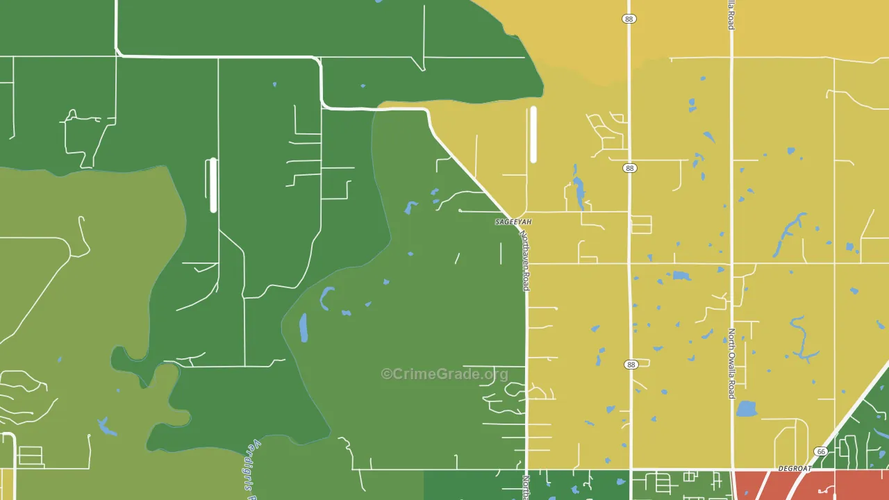 Sageeyah, OK Map of Drug-Related Crime Rates