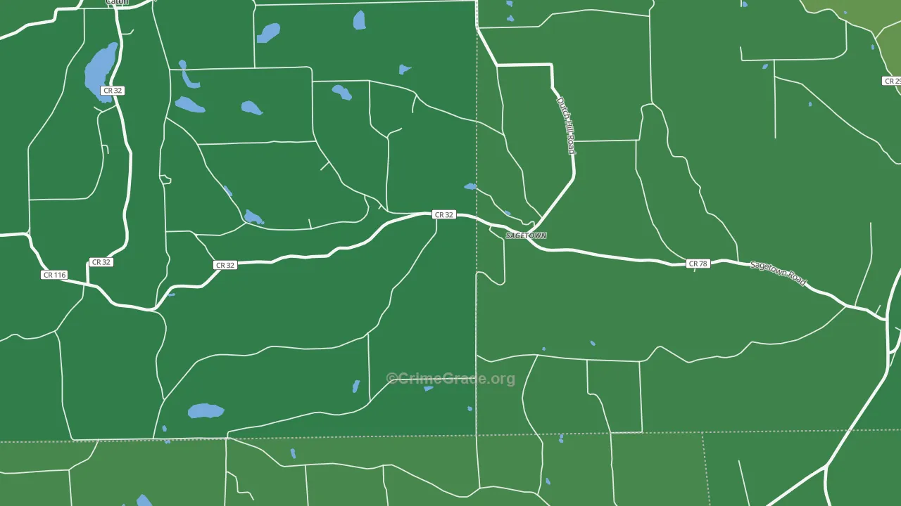 Sagetown, NY Map of Drug-Related Crime Rates