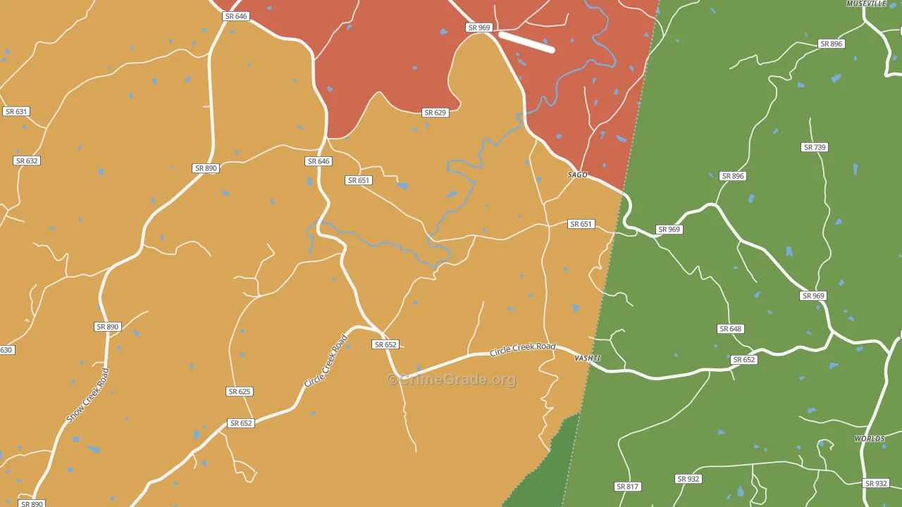 Sago, VA Map of Drug-Related Crime Rates
