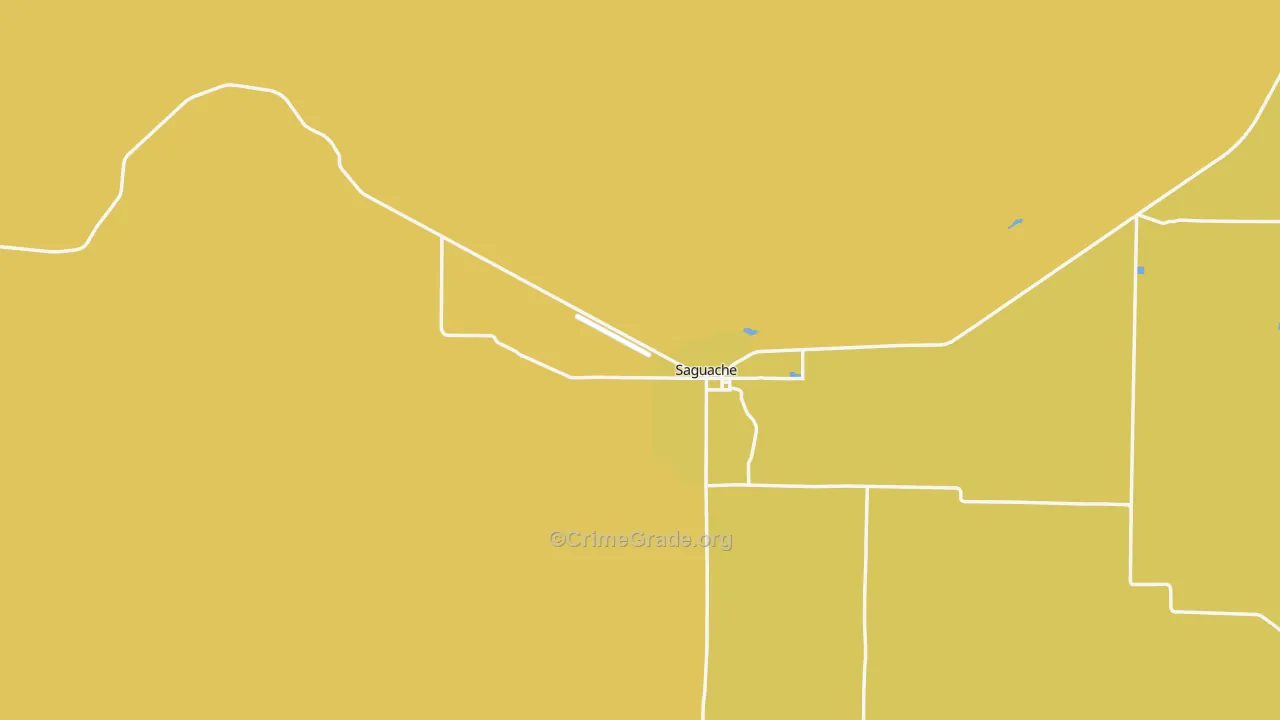 Saguache, CO Map of Drug-Related Crime Rates