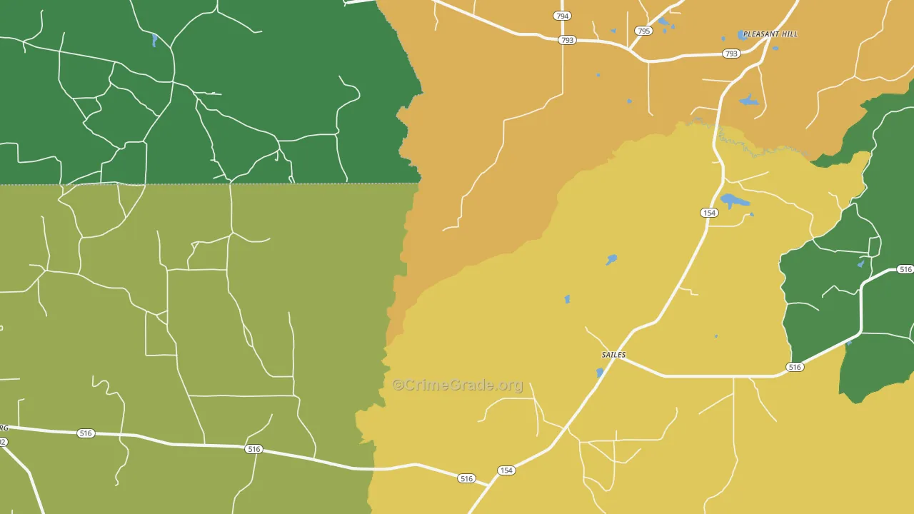 Sailes, LA Map of Drug-Related Crime Rates
