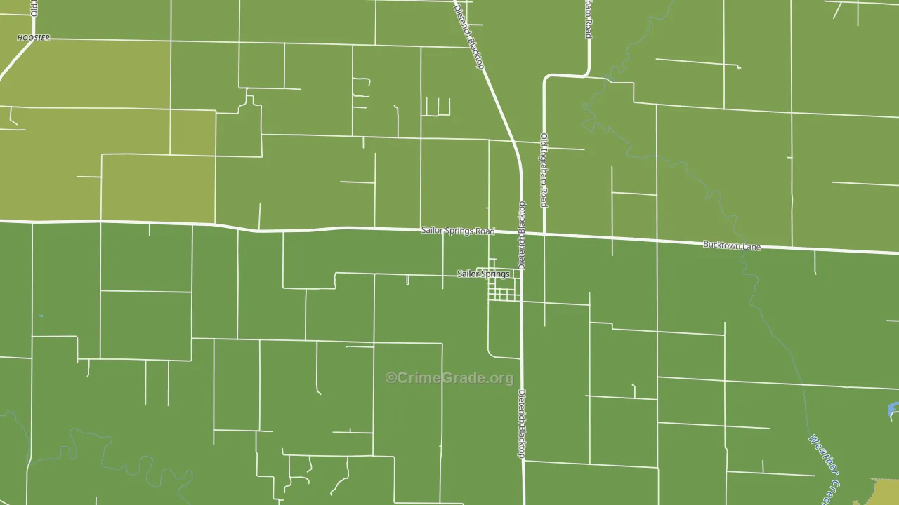 Sailor Springs, IL Map of Drug-Related Crime Rates