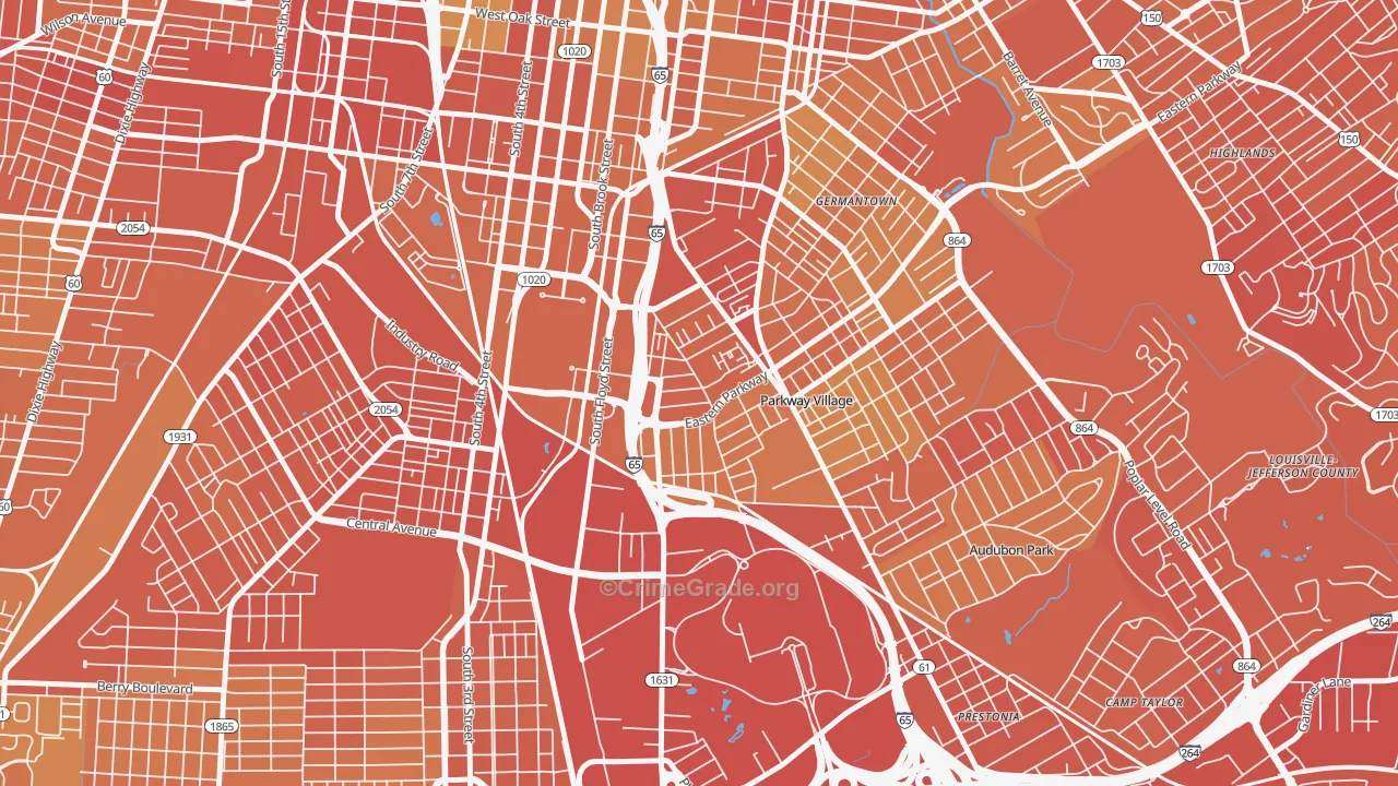 Saint Joseph, Louisville, KY Map of Drug-Related Crime Rates