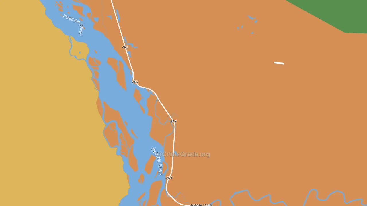 Salcha, AK Map of Drug-Related Crime Rates