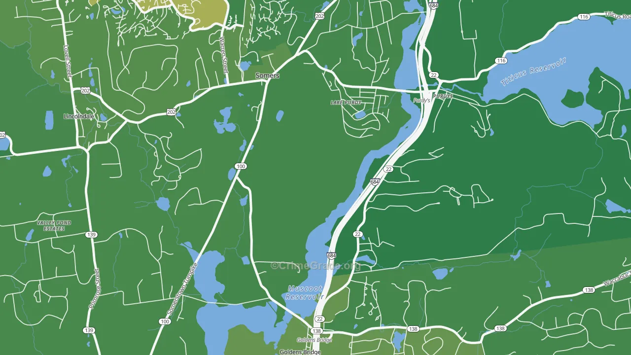 Salem Center, NY Map of Drug-Related Crime Rates