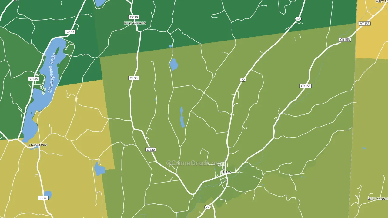 Salem, NY Map of Drug-Related Crime Rates