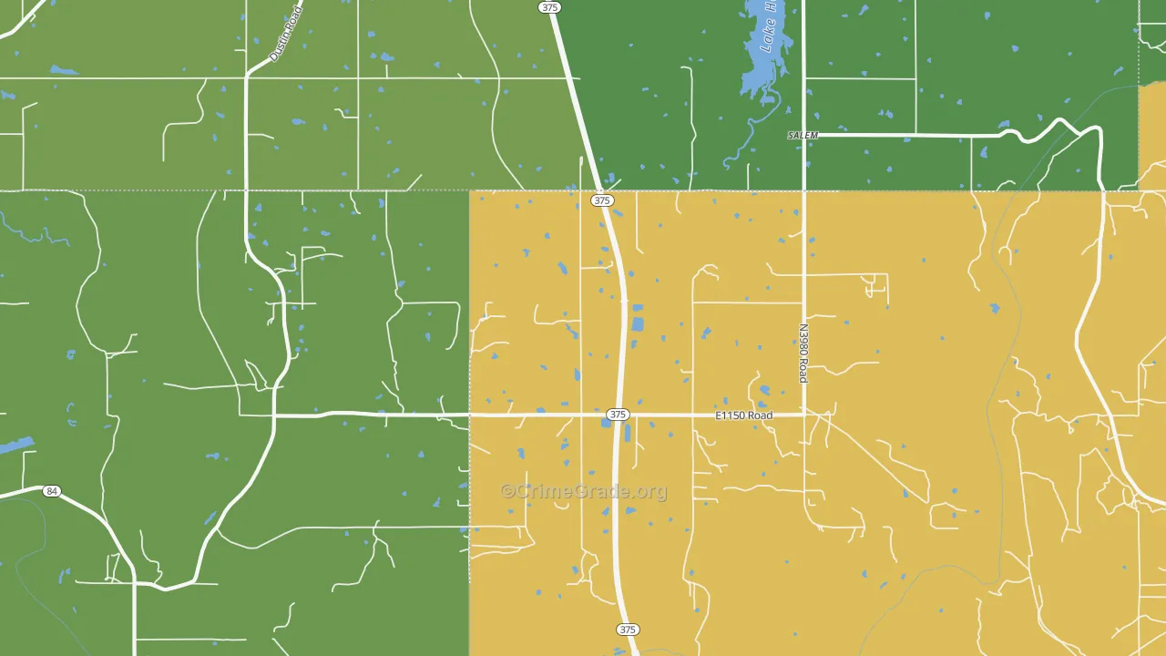 Salem, OK Map of Drug-Related Crime Rates