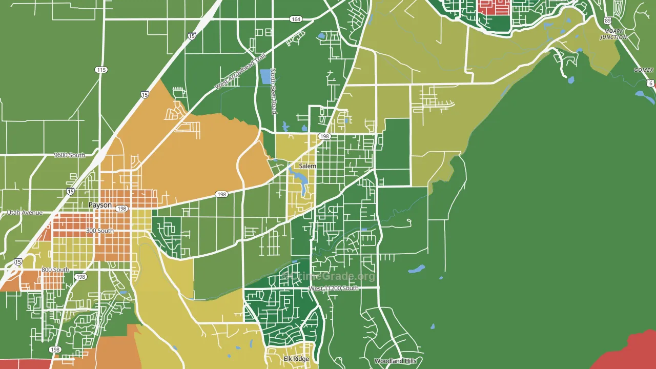 Salem, UT Map of Drug-Related Crime Rates