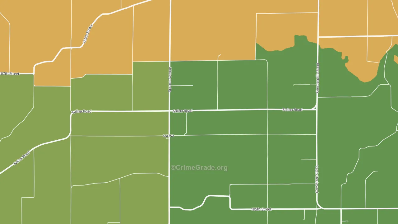 Salina, IA Map of Drug-Related Crime Rates
