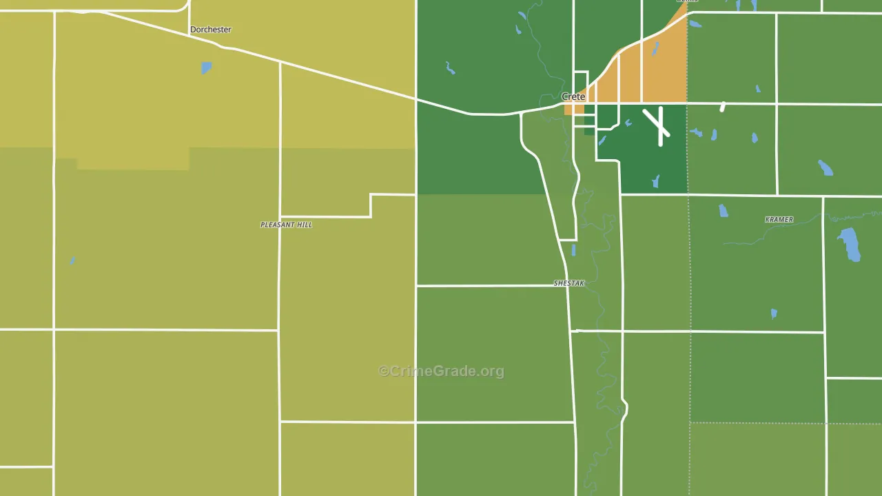Saline County, NE Map of Drug-Related Crime Rates