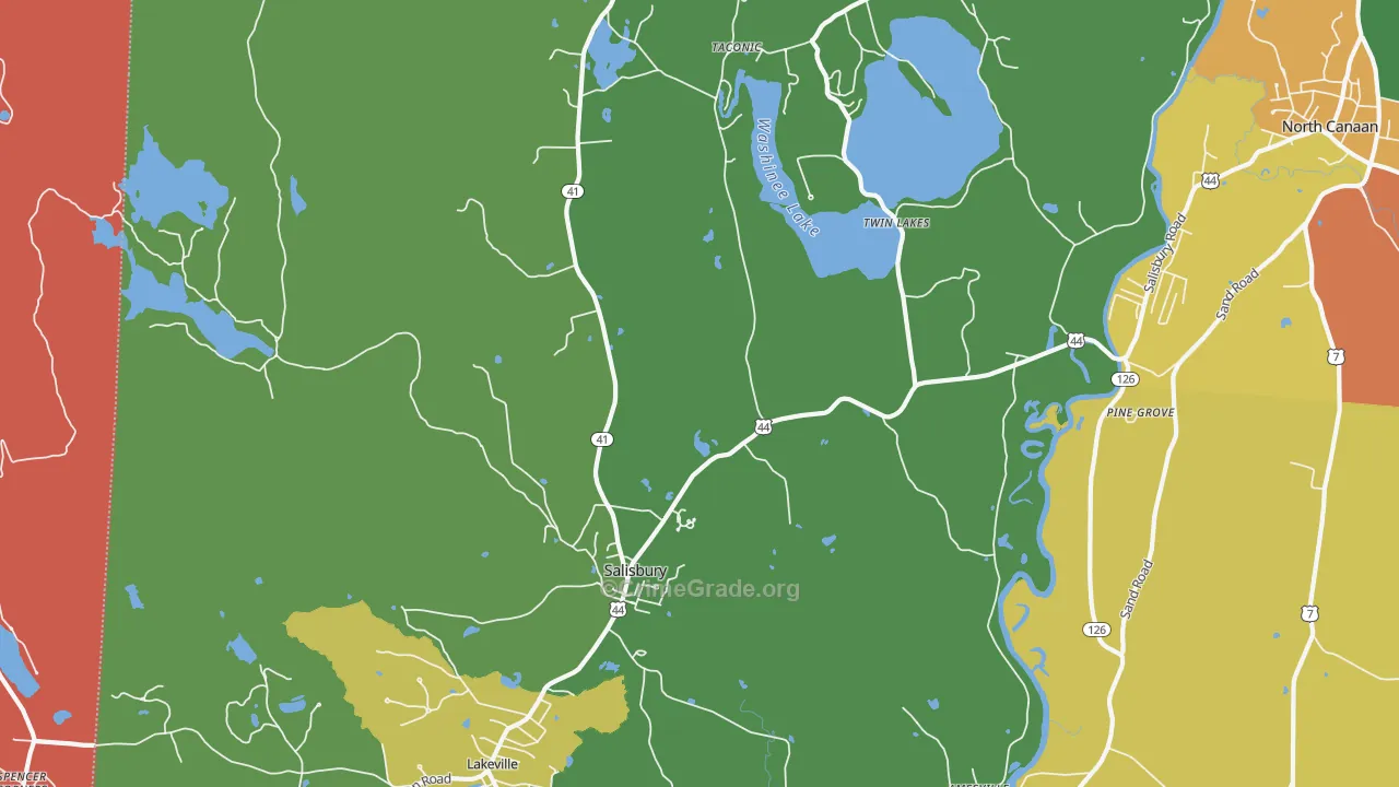 Salisbury, CT Map of Drug-Related Crime Rates