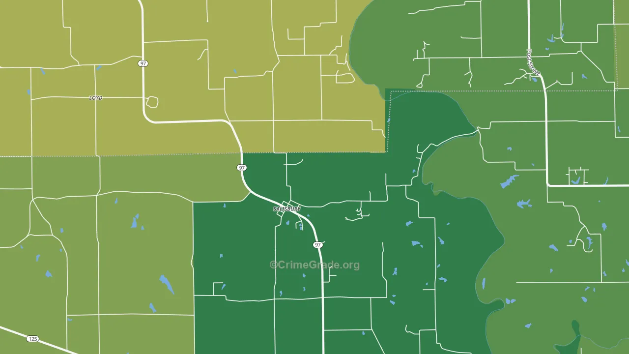 Salisbury, IL Map of Drug-Related Crime Rates