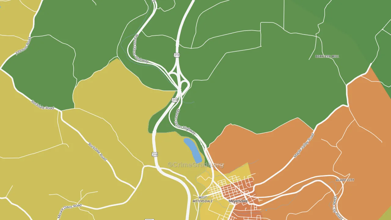 Salisbury Junction, PA Map of Drug-Related Crime Rates