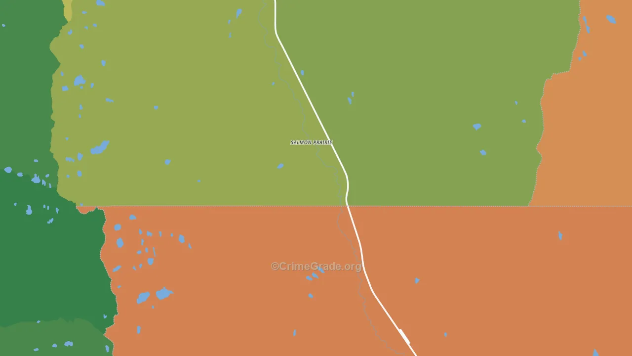 Salmon Prairie, MT Map of Drug-Related Crime Rates