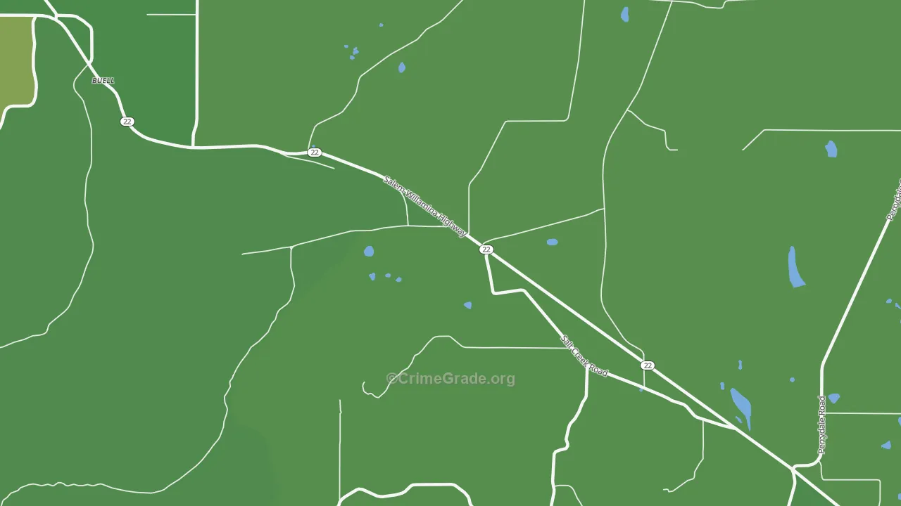 Salt Creek, OR Map of Drug-Related Crime Rates