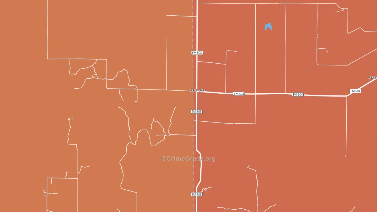 Salt Gap, TX Map of Drug-Related Crime Rates